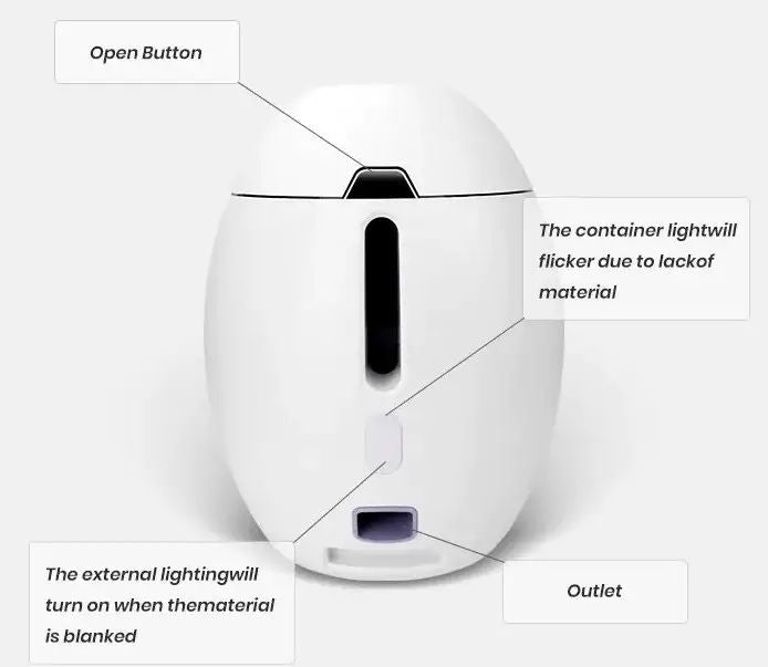 Remote Control Automatic Vacuum Pet Feeder Keep 15 Days Food Fresh Dog Bowls Cat Food Feeder White OEM Service