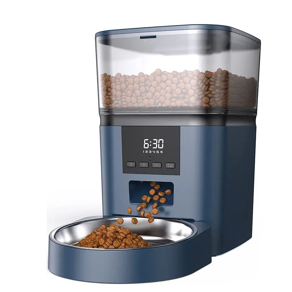 Remote Operation Stainless Steel Bowl Dog Feeder Smart Pet Feeder App Control Automatic Cat Feeder