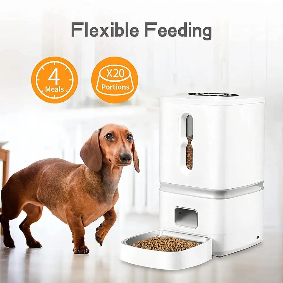 Good Quality Pet Product Supplier Smart 7l Large Capacity Automatic Pet Feeder Camera For Big Medium Pet