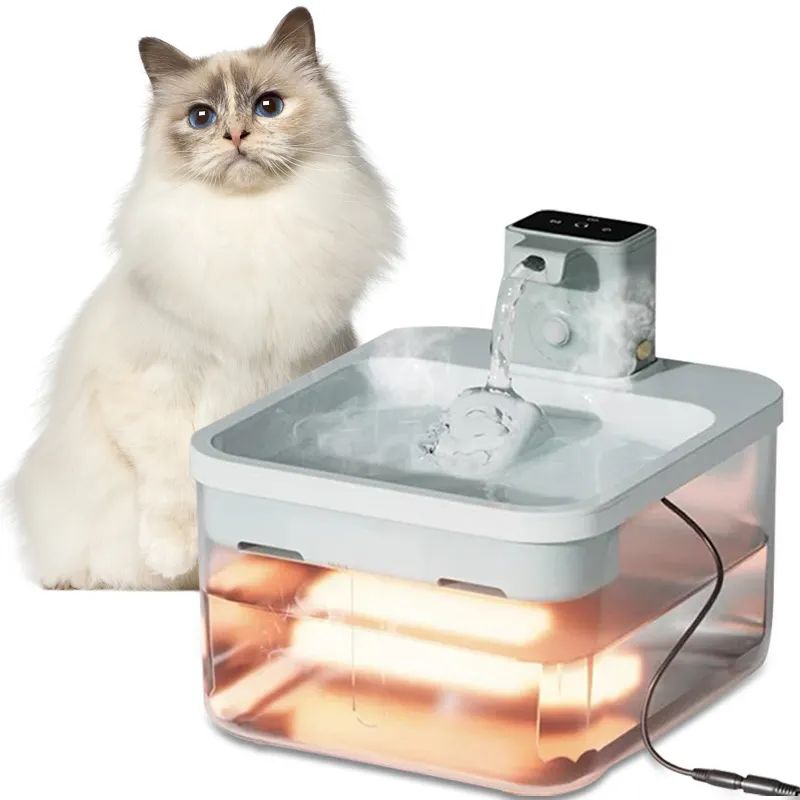 Electric Wireless Smart Sensor Pet Water Fountain Cat Dog Water Drinking Stainless Steel Pet Water Fountain Dispenser for Cats
