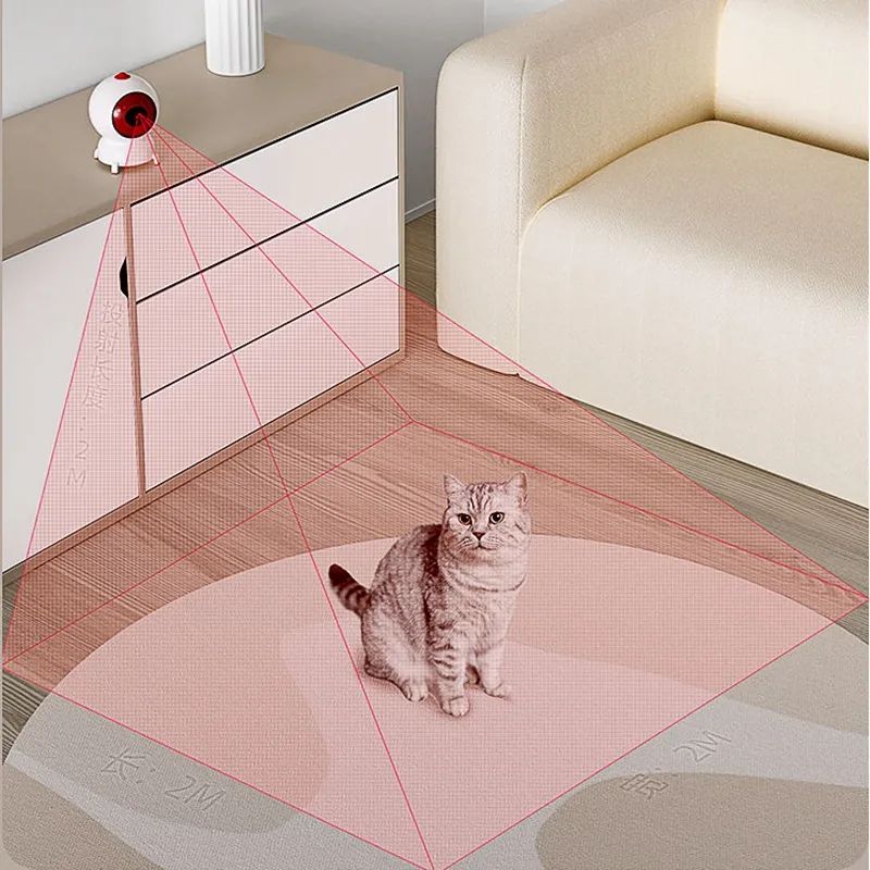 Super silent motor design to keep cats focusing on the laser light