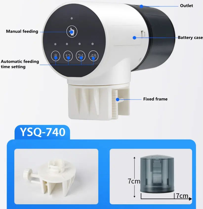 Wholesale yee Auto Smart Goldfish Food Dispenser With Adjustable Timer Automatic Fish Shrimp Feeder For Small Aquarium Tank