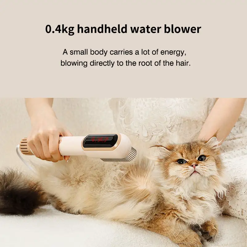 Low Noise Handheld Pet Hair Brush Dog 2 in 1 Grooming Bath Brush and Hair Dryer High Power Cat Grooming Brush