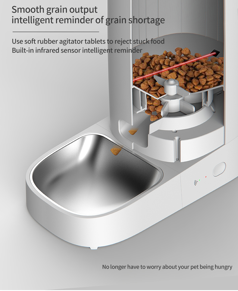 smart automatic pet feeder cat automatic food dispenser large capacity wifi with voice recording dog bowl