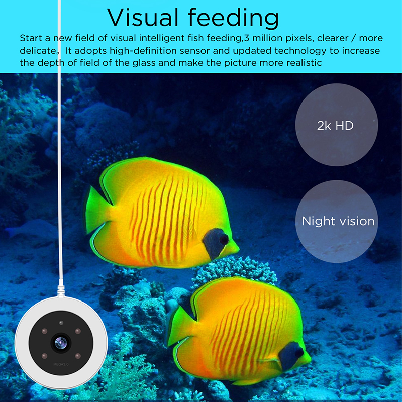 Wholesale Smart Automatic Fish Feeder With Camera WiFi Control Adjustable Vision Fish Feeder Food Dispenser