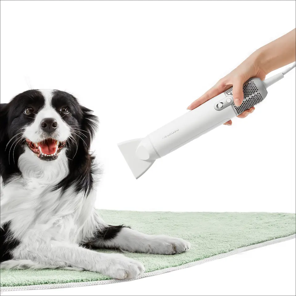 Pet Hair Dryer 2 In 1 Grooming Pet Brush Adjustable Temperature Dog Hair Dryer Pet Hair Remover 