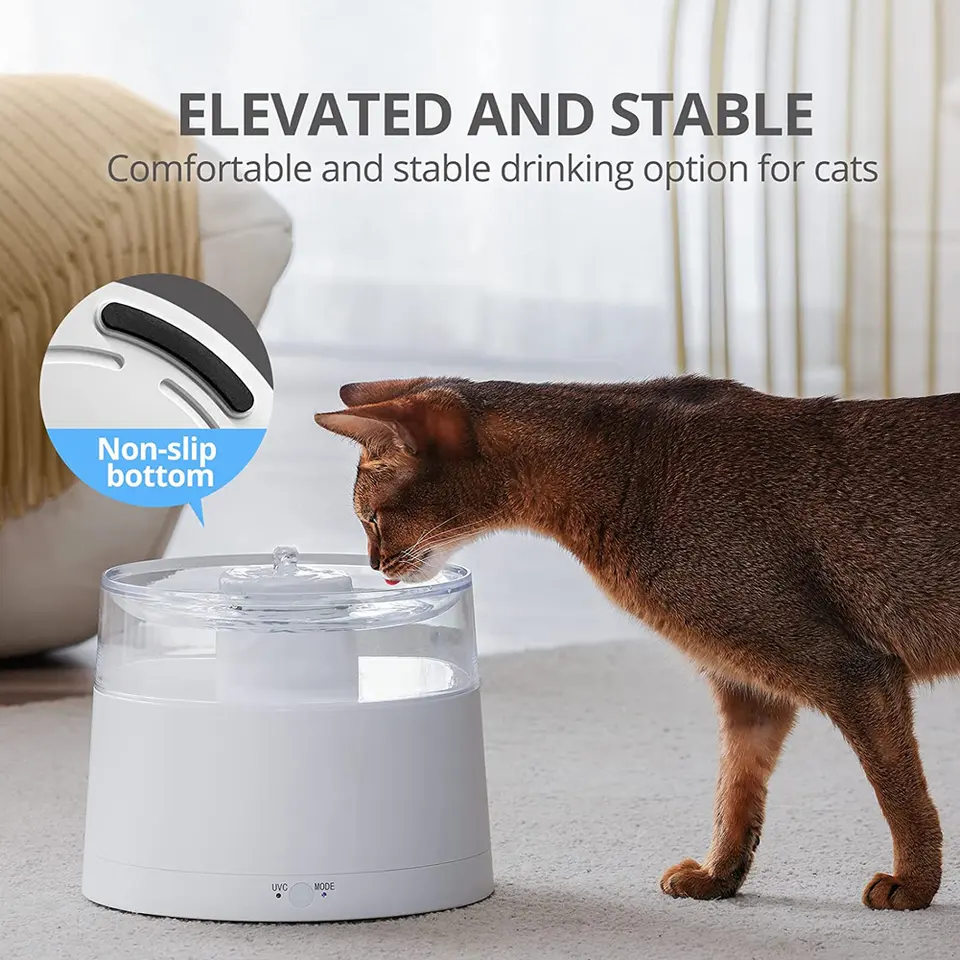 Factory Smart Automatic Pet Water Dispenser Wireless Pump Cat Fountain APP Controlled UV Automatic Dog Water Bowl