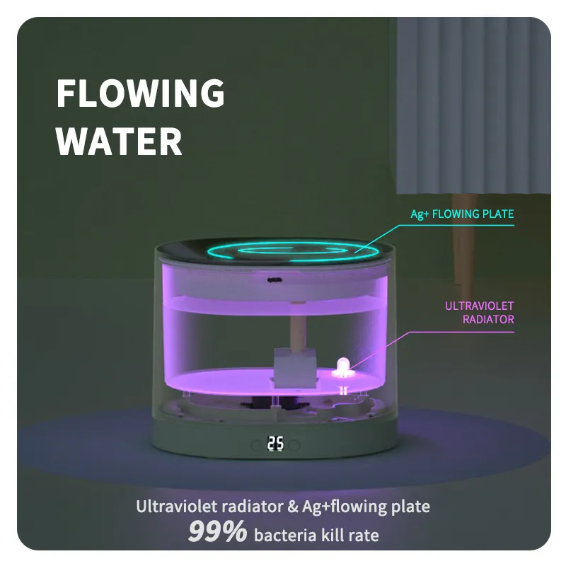 Smart Constant Temperature Cat Fountain Stainless Steel Electric Cat Drinking Water Dispenser 