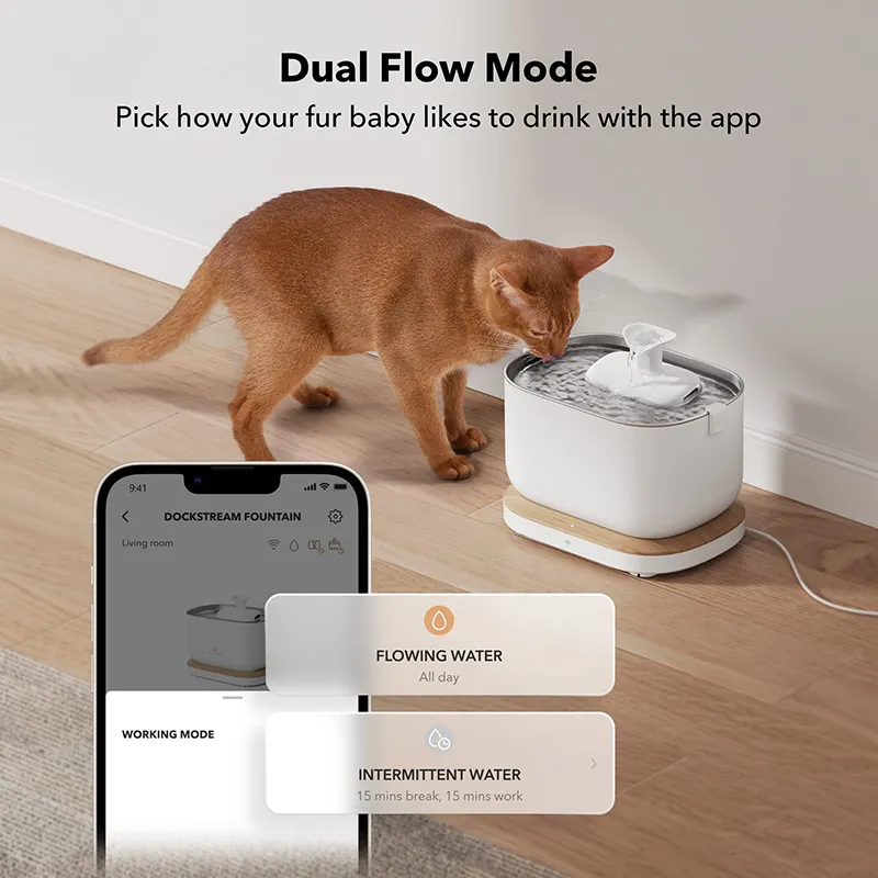 Smart Automatic Cat Fountain App Control Pet Water Dispenser 4 Layers Filtration System Dog Healthy Drinking Water Bowl OEM