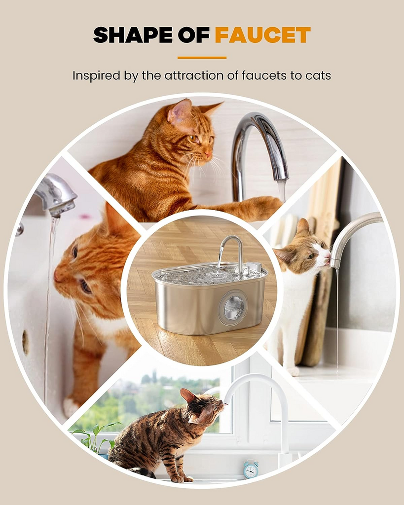 Smart Automatic Pet Water Dispenser Wireless Pump Cat Fountain APP Controlled UV Automatic Dog Water Bowl