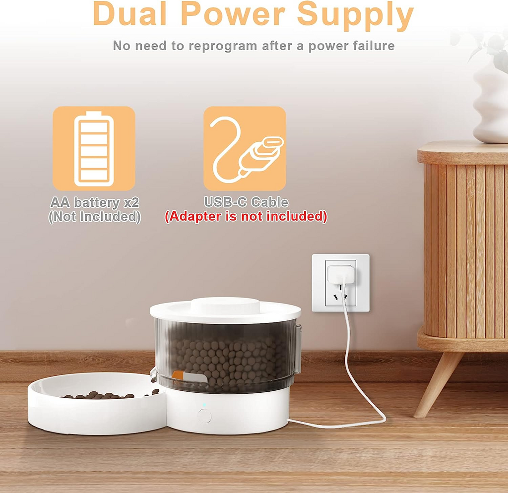 Automatic Cat Feeder Timing Cat Dry Food Dispenser with Desiccant Bag Smart Automatic Dog Feeder