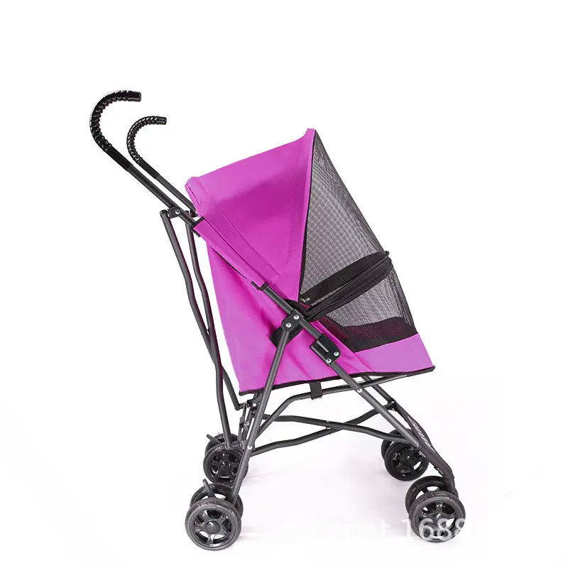 Factory Outlet Foldable Portable Pet Cat Travel Trolley Environmental Material Breathable Pet Dog Stroller 4 Wheels