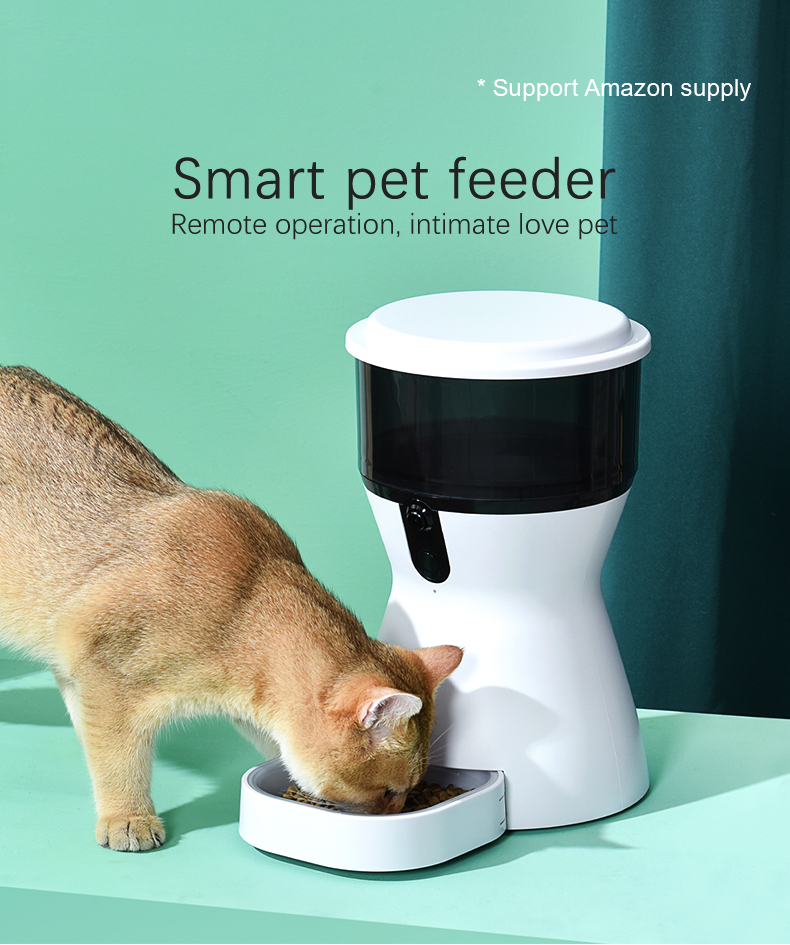 Wholesale Smart Cat Feeder LCD Touch Control Automatic Pet Food Dispenser With Camera Automatic Dog Bowl