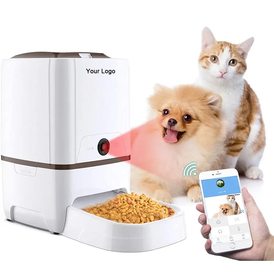 Camera Infrared Sensor Detector Cat Feeder App Control Automatic Dog Feeder