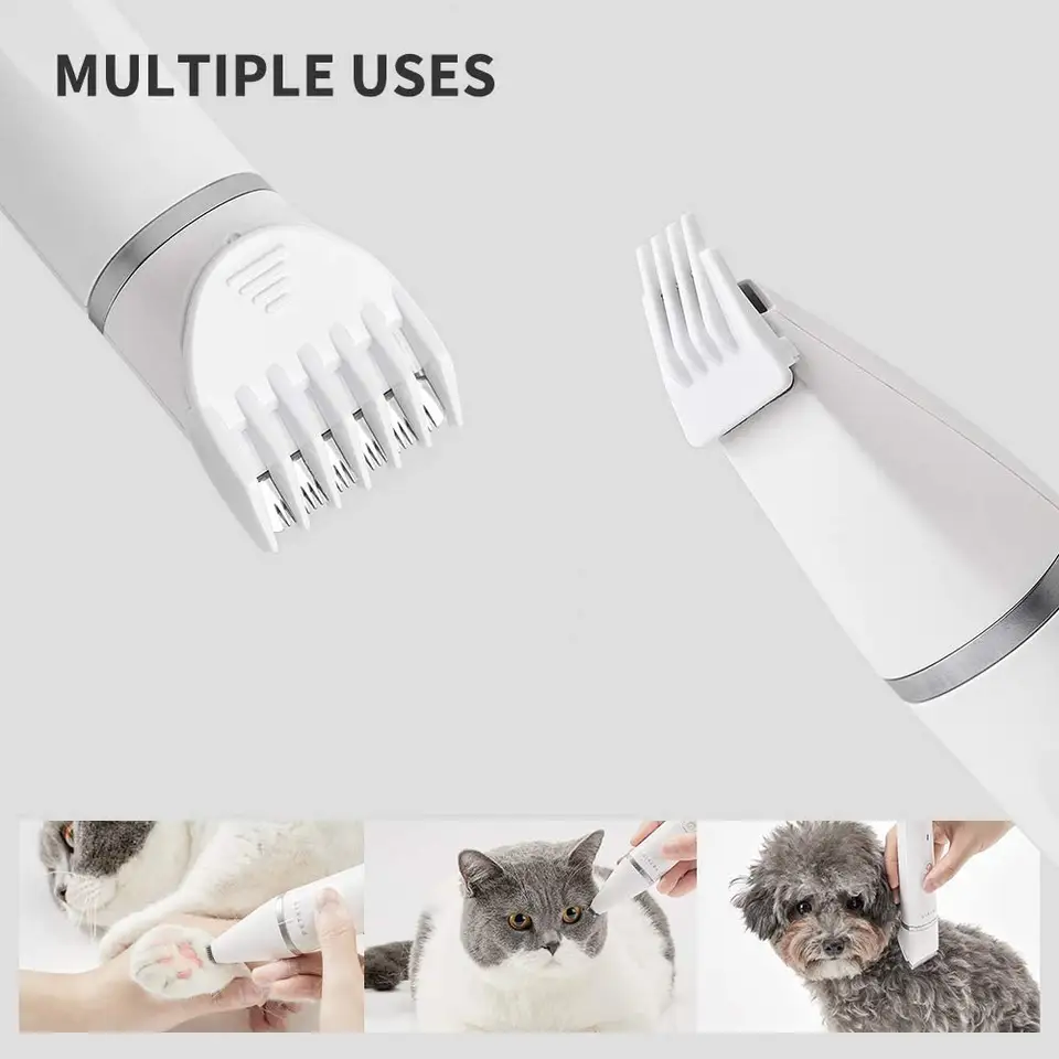 PETKIT Low Noise Dog Hair Trimmer Multifunctional Electric Waterproof Cat Hair Trimmer with Two Blades