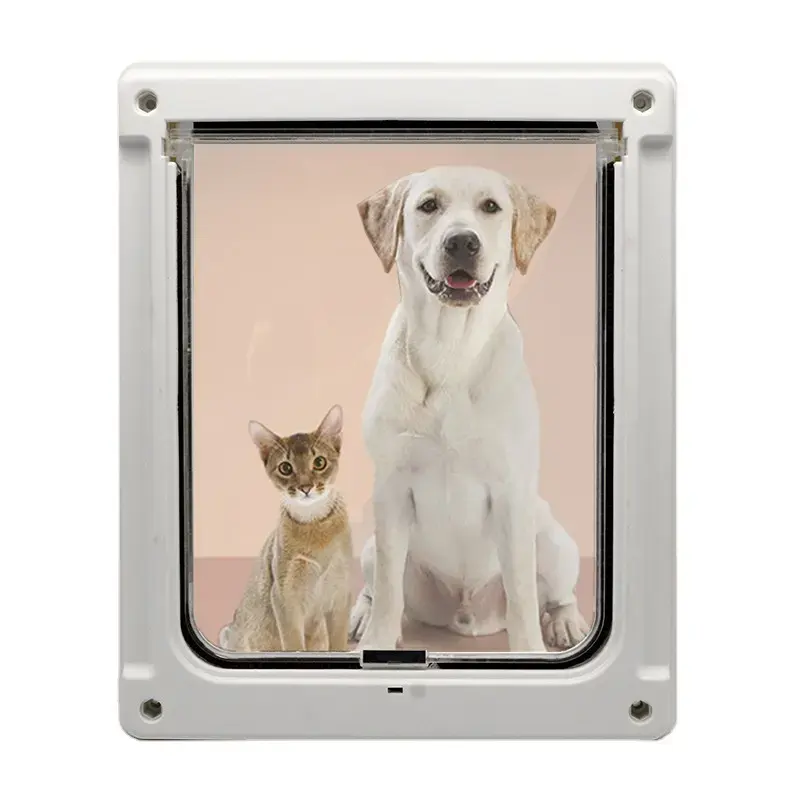 ABS Material Pet Cat Door Indoor Dog Cave Magnetic Self-Closing Screen Door With Locking Function