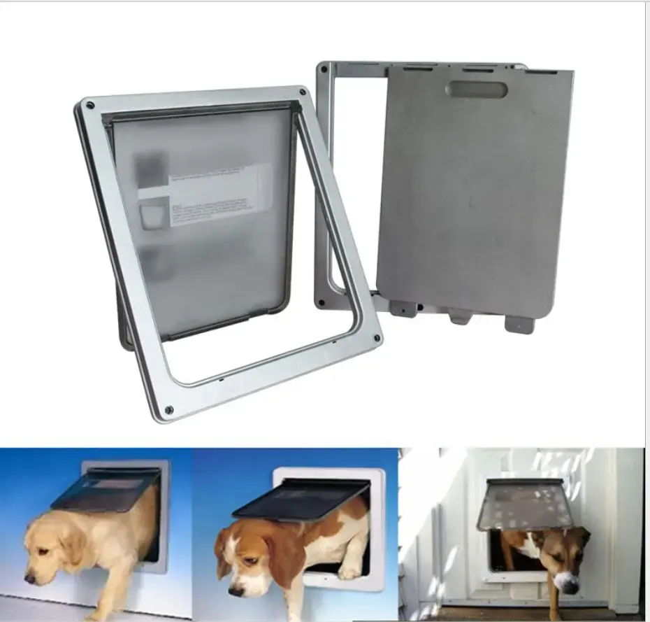 ABS Material Pet Cat Door Indoor Dog Cave Magnetic Self-Closing Screen Door With Locking Function