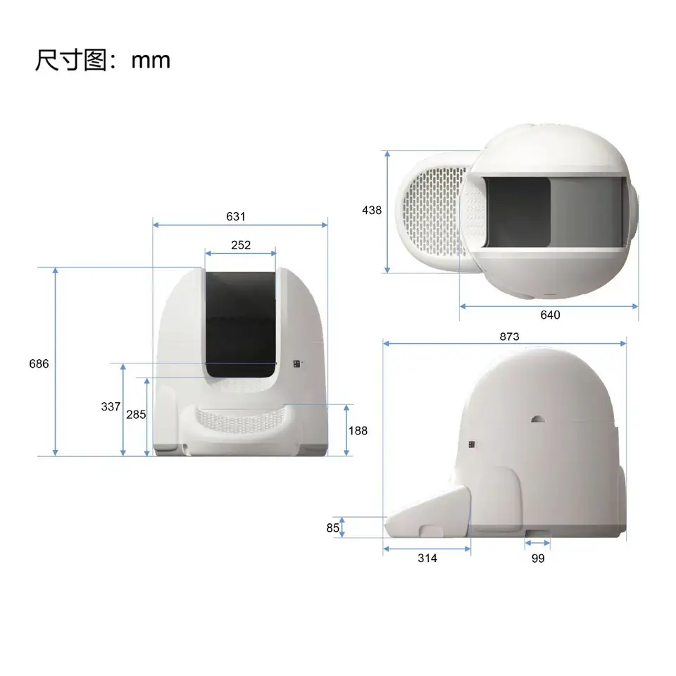 smart cat litter box App control large capacity automatic cat toilet low noise self-cleaning cat litter box