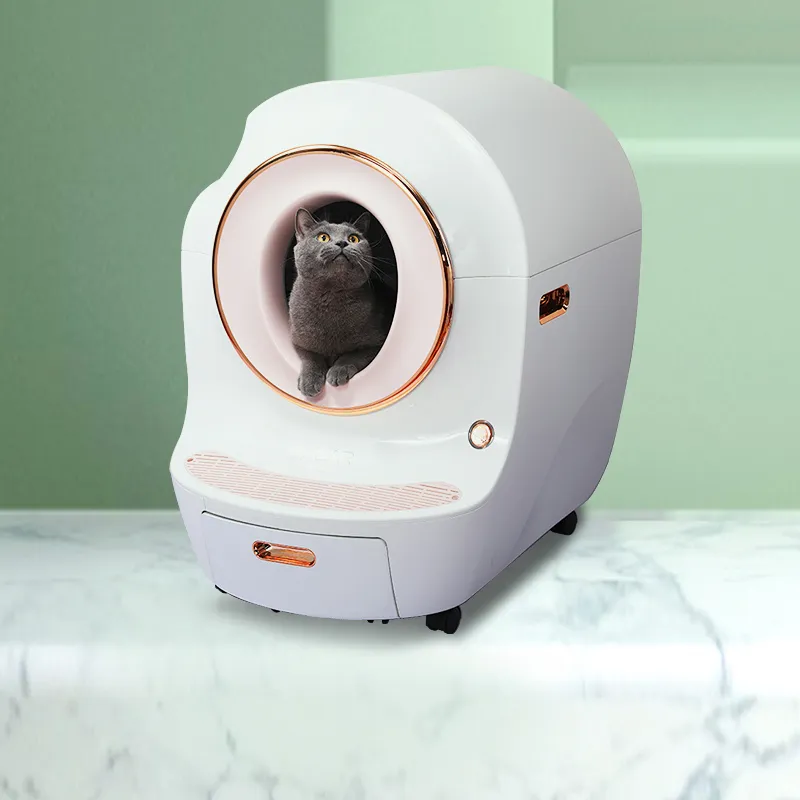 Smart Pet Litter Box Wifi Connection App Remote Control Automatic Cat Toilet