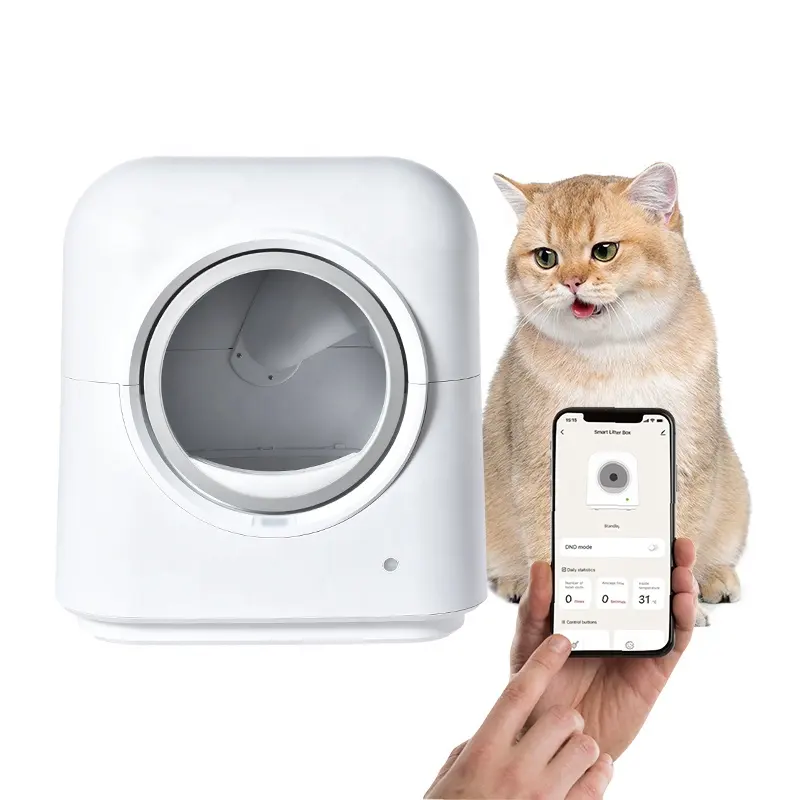 Self Cleaning Cat Litter Box TuYa App Remote Control Smart Cat Toilet Ultraviolet Low Noise Cat Litter Box
