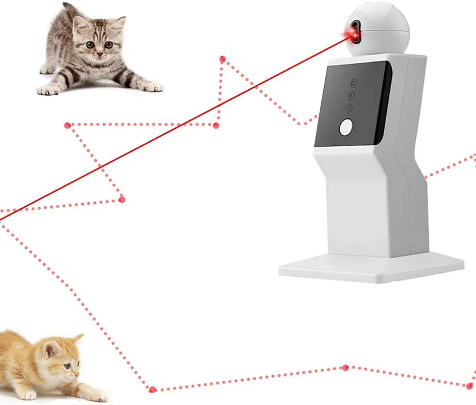 Wholesale Interactive Laser Pointer Toys for Cats 360-degree Random Rotation Ultra-quiet Design Amusing Cat Toys