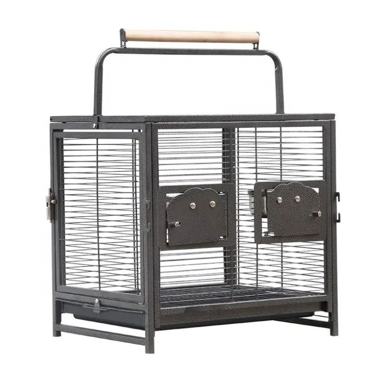 Wholesale British portable parrot cage ultra-light travel birdcage can be carried outdoors for short-term travel