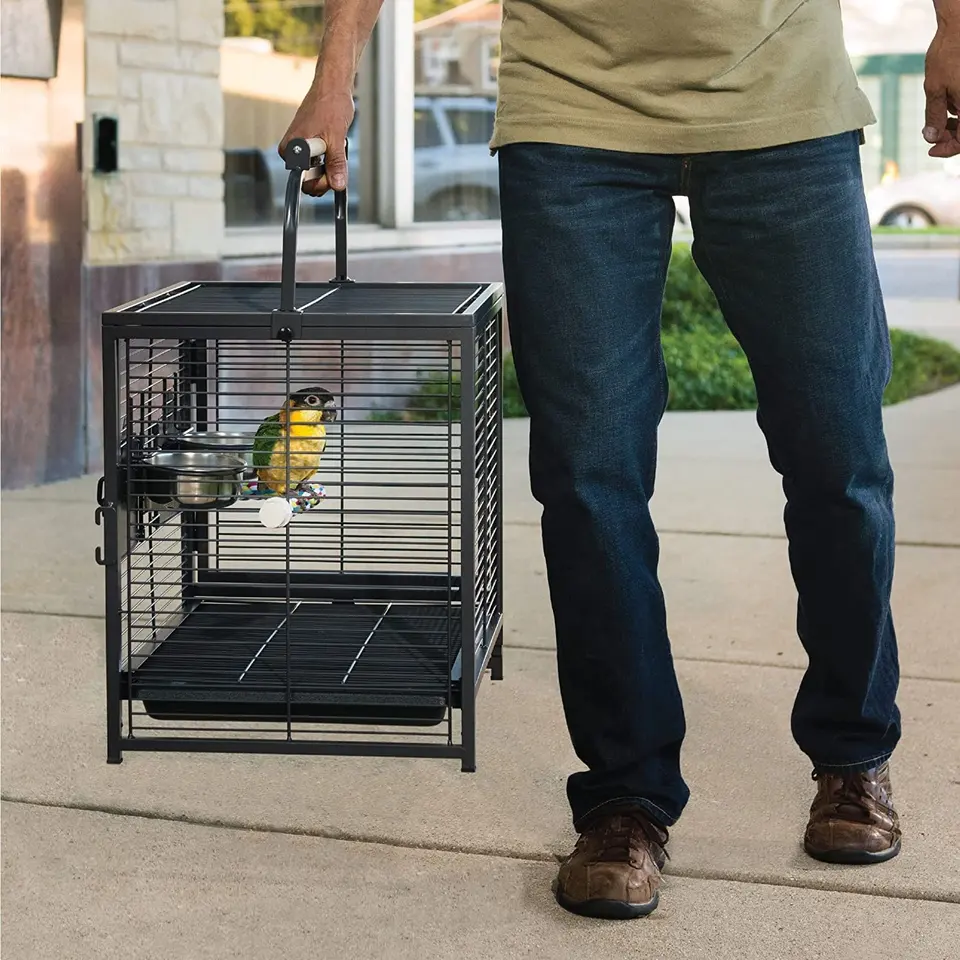 Wholesale British portable parrot cage ultra-light travel birdcage can be carried outdoors for short-term travel