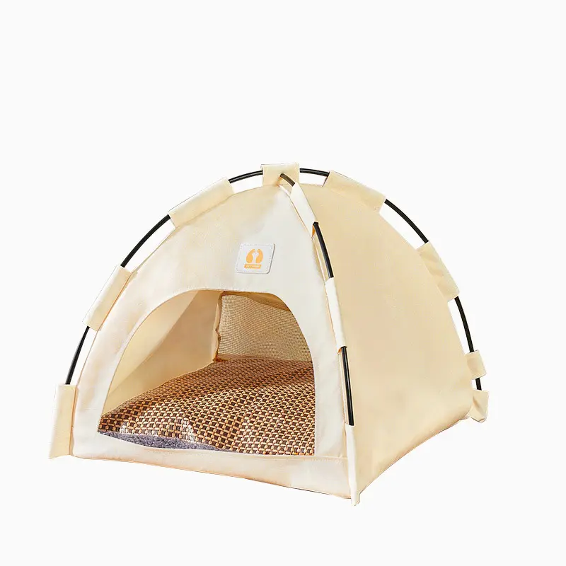 Wholesale Foldable Pet Cat Tent Dome Style High Quality Dog Bed Outdoor Detachable Cat House With Reversible Mat