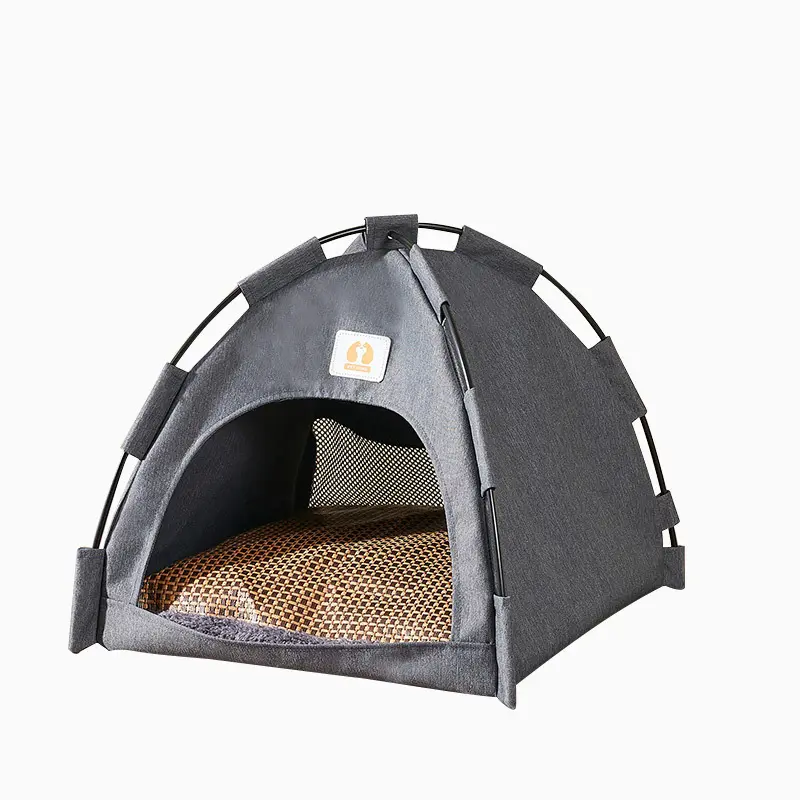 Wholesale Foldable Pet Cat Tent Dome Style High Quality Dog Bed Outdoor Detachable Cat House With Reversible Mat