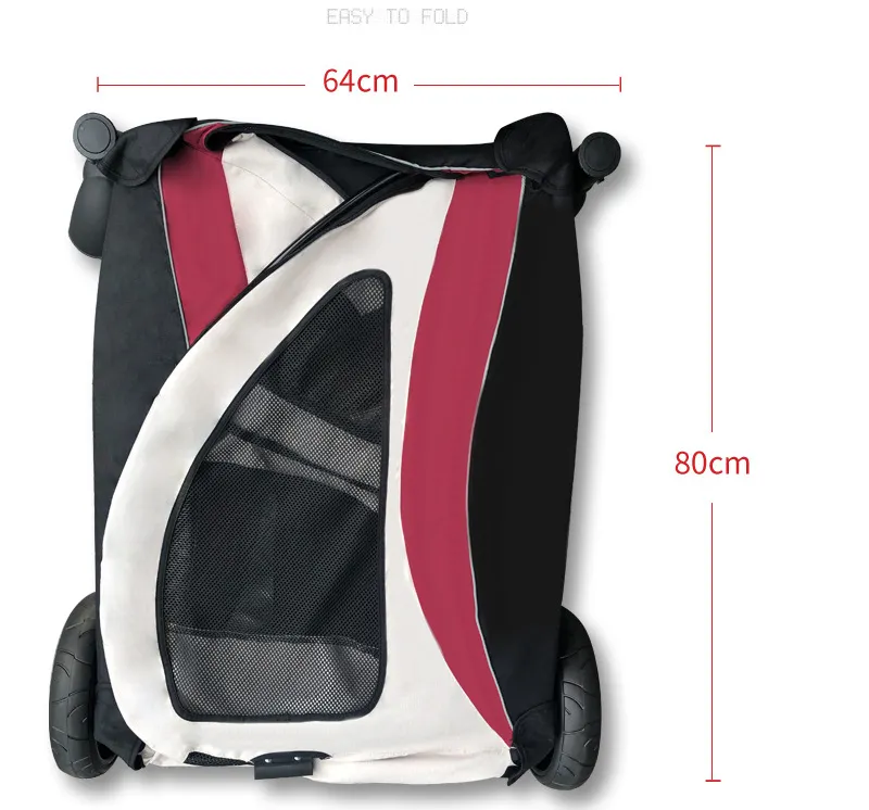Wholesale Large Dog Going Stroller Foldable Breathable Mesh Window Pet Going 4-Wheeler Suitable for Large Dogs or Two Dogs