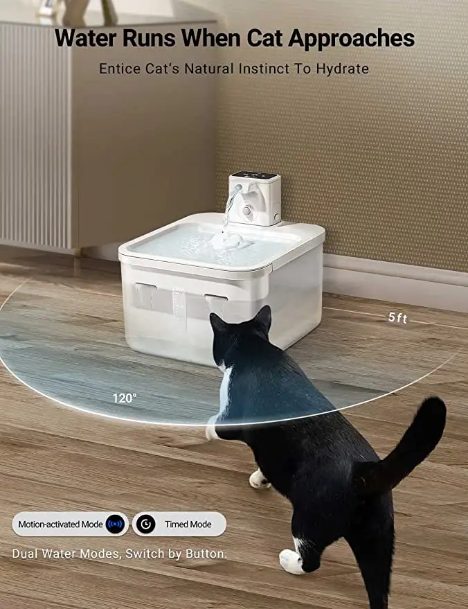 Smart Cat Fountain Induction Water Dispenser Ultra-quiet Pet Drinking Water Dispenser