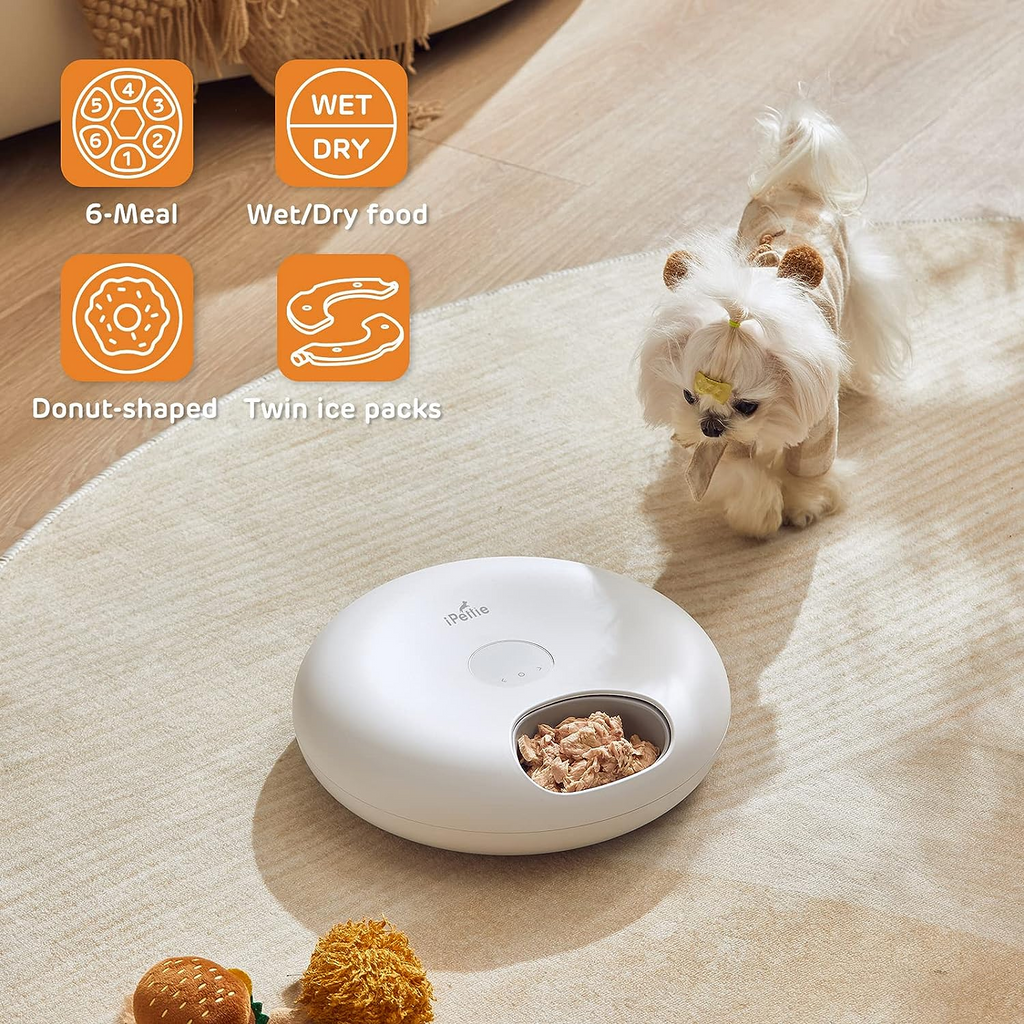 Dog Feeder with Two Ice Packs Smart Automatic Cat Food Dispenser App Control Smart Dry Food and Wet Food Hex 