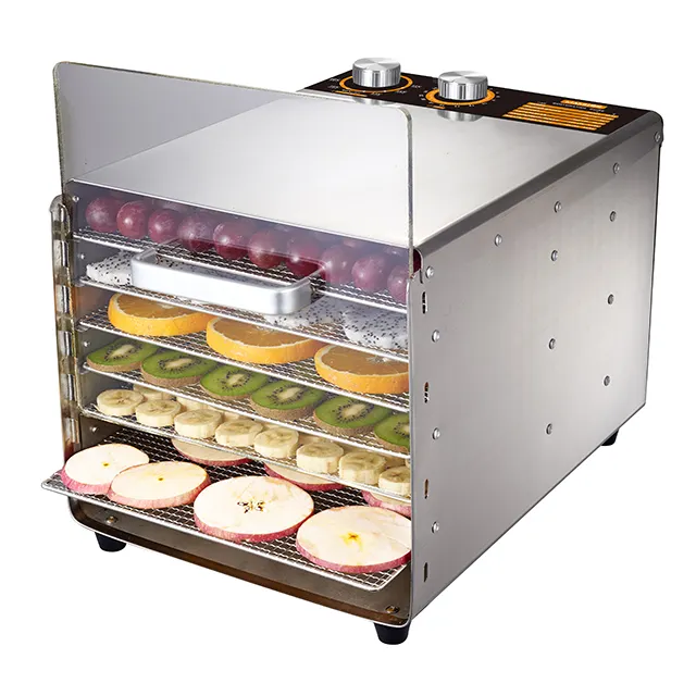 Wholesale 6 Trays Vegetable Dryer Meat Drying Oven Commercial Food Dehydrator Factory Direct Sales