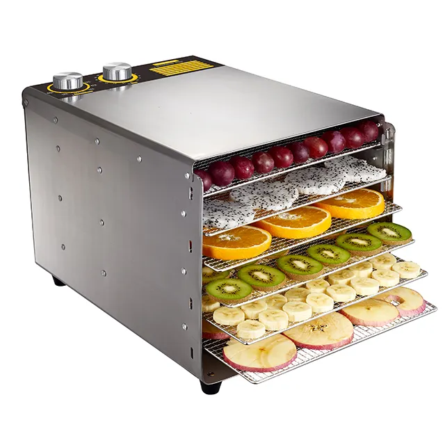 Wholesale 6 Trays Vegetable Dryer Meat Drying Oven Commercial Food Dehydrator Factory Direct Sales