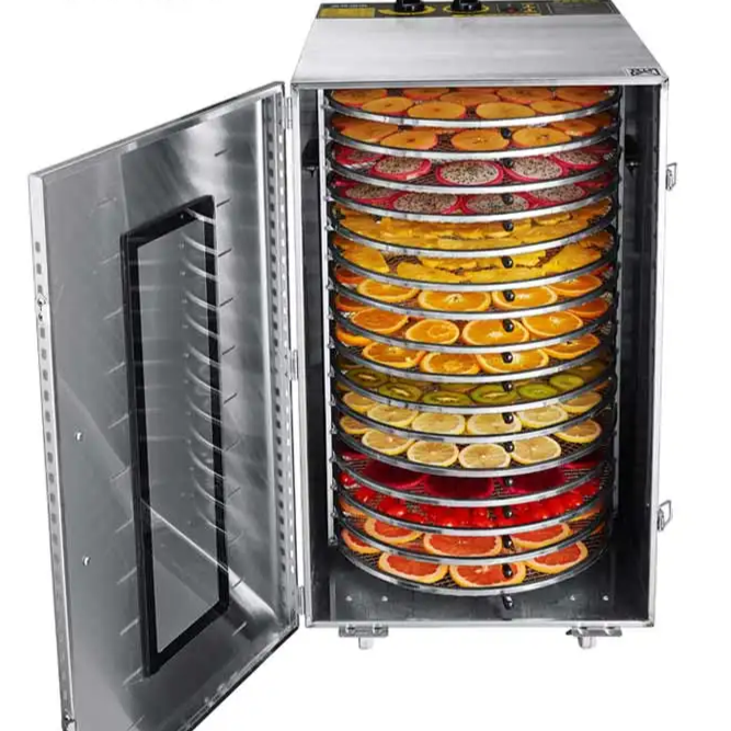 Wholesale 16 Trays Rotatable Vegetable Dryer Meat Drying Oven Food Dehydrator Factory Price