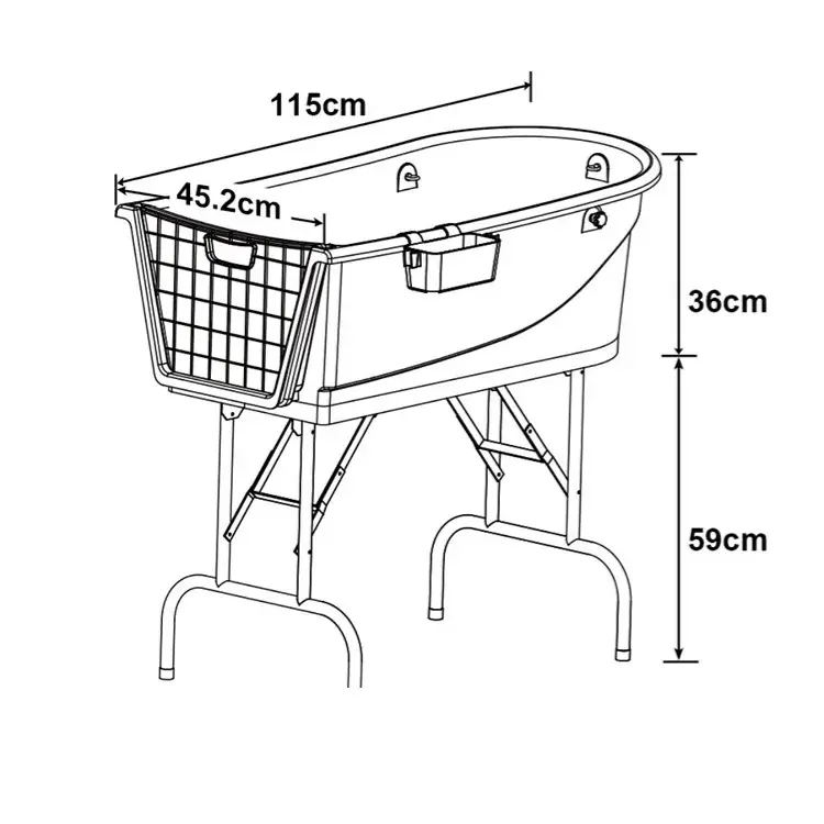  Cat Shower Washing Table Wholesale Foldable Pet Bathtub ABS Plastic Dog Commercial Shower Spa Bathtub