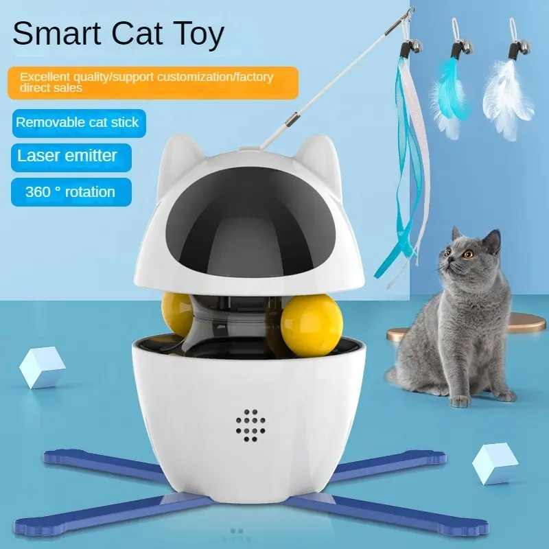 Wholesale smart night vision features a 360-degree pet robot toy snack dispenser OEM