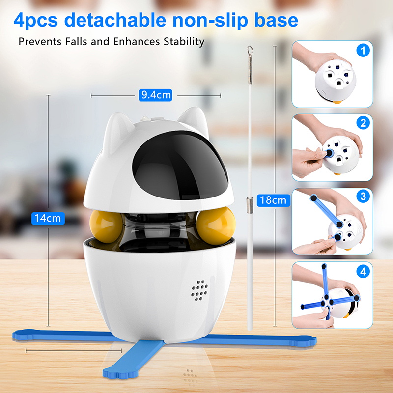 Wholesale smart night vision features a 360-degree pet robot toy snack dispenser OEM