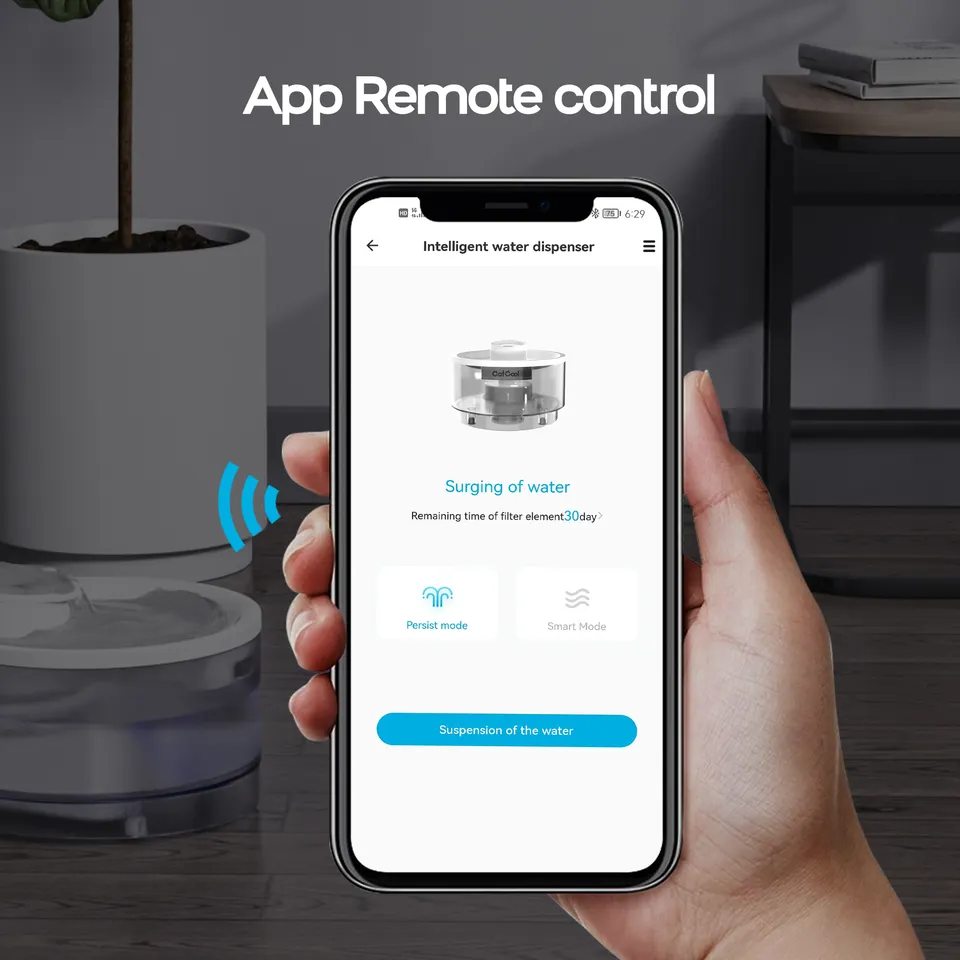 Wholesale Automatic Pet Water Dispenser App Remote Control Smart Cat Fountain Wireless Water Pump