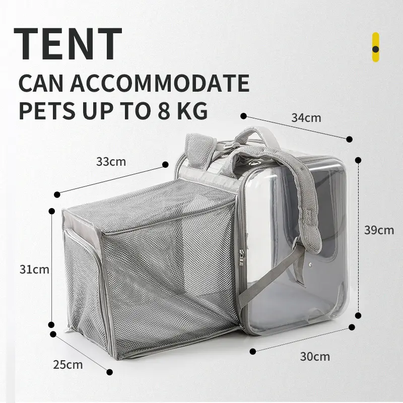 New Design Portable Pet Travel Bag Expandable Dog Backpack with Mesh Cardboard Cat Outing Backpack