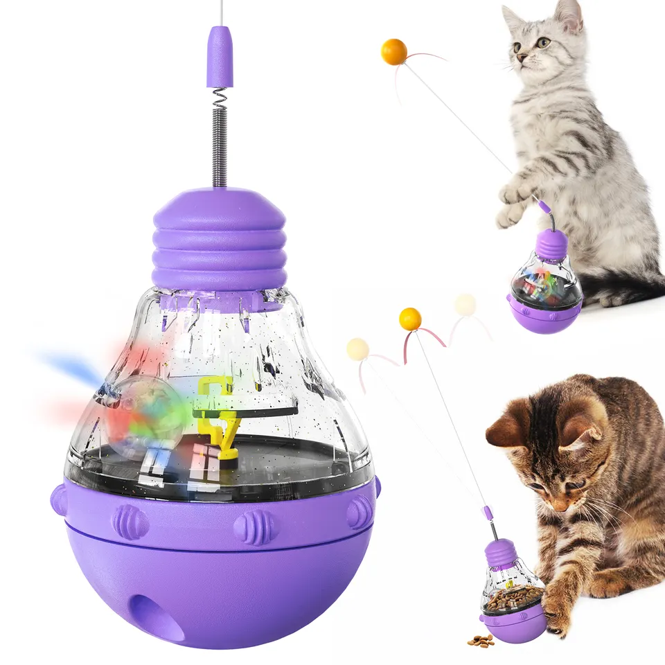  Attracts Cat's Interest in Play Factory Wholesale New Pet Interactive Sports Toy Tumbler Spinner Cat Toy