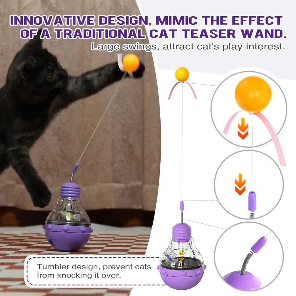 New Pet Interactive Sports Toy Tumbler Spinner Cat Toy Attracts Cat's Interest in Play Factory Wholesale