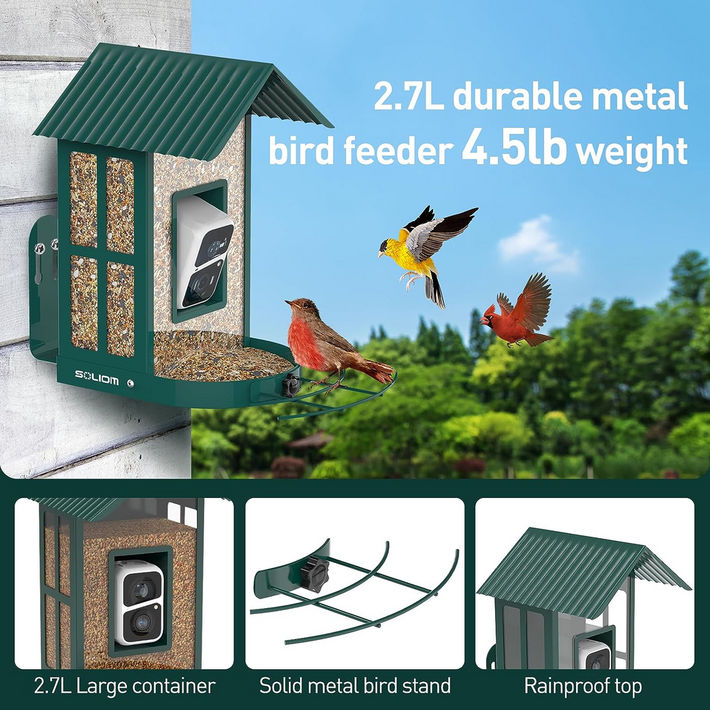 Glitzhome 9.7" H Hanging Bird House for Outdoor Patio Garden Decorative Pet Cottage Distressed Wooden Birdhouse