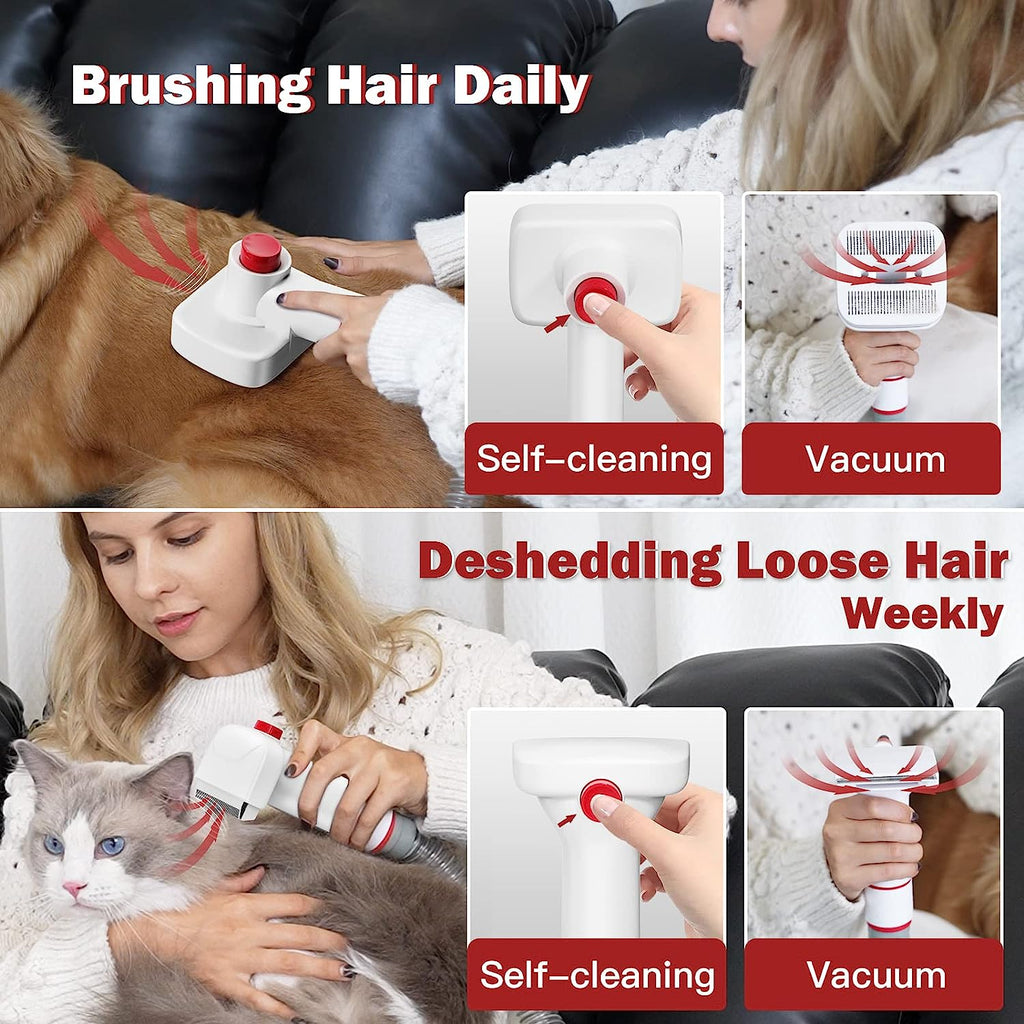  Shedding Comb Kit for Dog Cat Hair  Vacuum Dog Clipper Pet Vacuum Grooming Brush