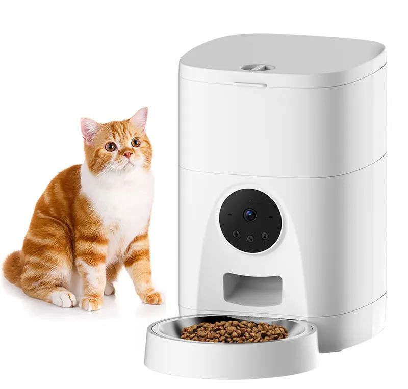 Newest Best Hot Wholesale 1080P Cloud storage App Remote Control pet Dispenser video smart Microchip Automatic cat Feeder
