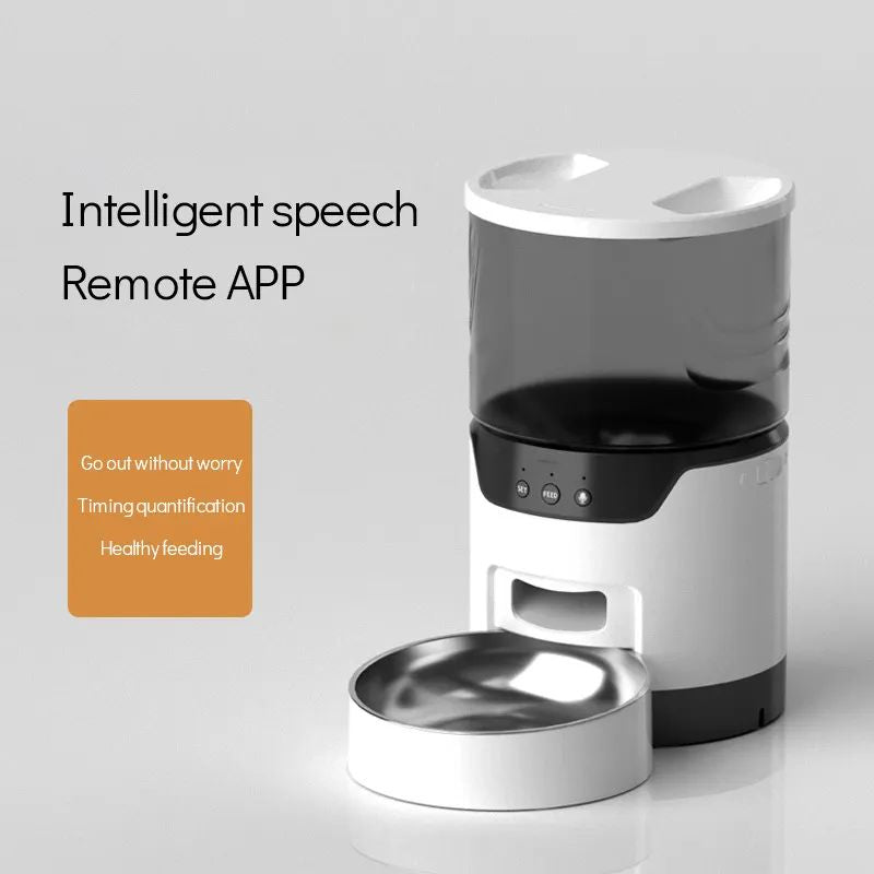 Wifi Mobile APP Connection Automatic Pet Feeder 10S Voice Recording Timing Feeding Cat Feeder