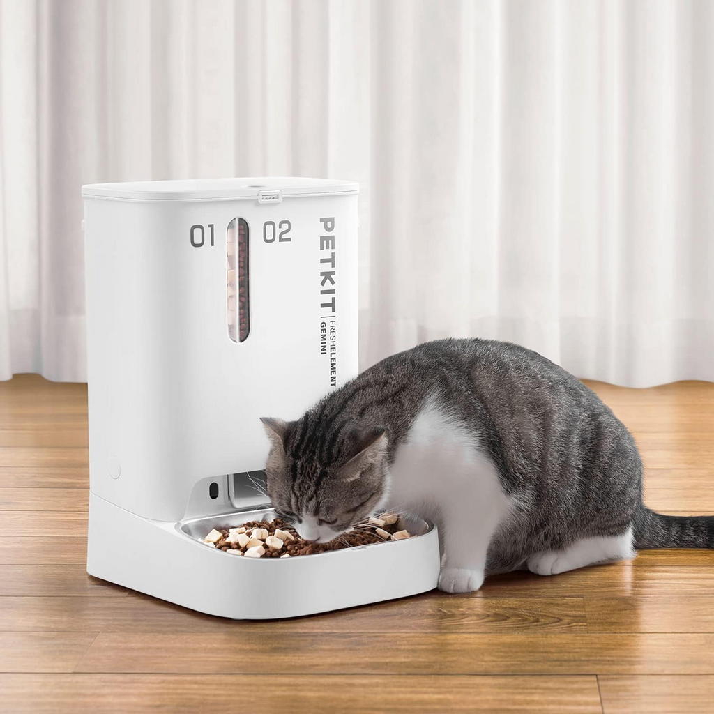 Petkit YumShare Dual-hopper with Camera Automatic Cat Feeder Large Capacity Pet Dry Food Dispenser for Cats and Dogs