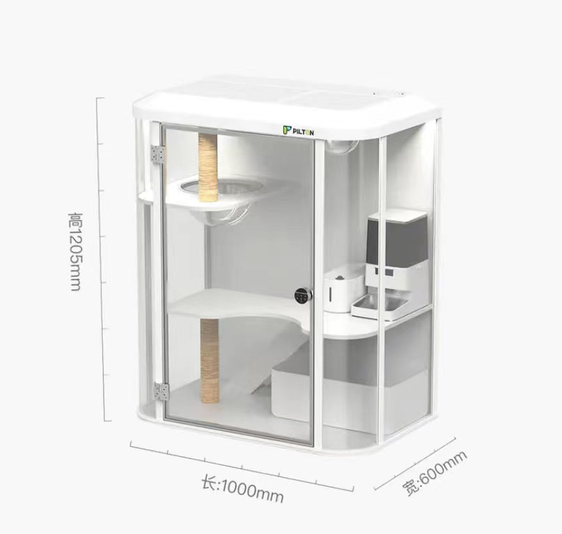 New smart pet cabin with camera night vision function intelligent feeding large cat house circulating fresh air fully 