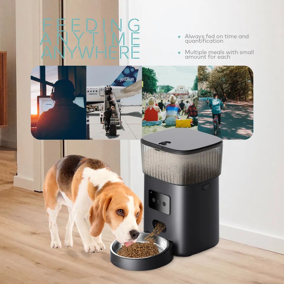 Automatic Cat Feeder WIFI Cat Feeder Voice Recorder 6L Auto Dog Food Dispenser with Portion Control