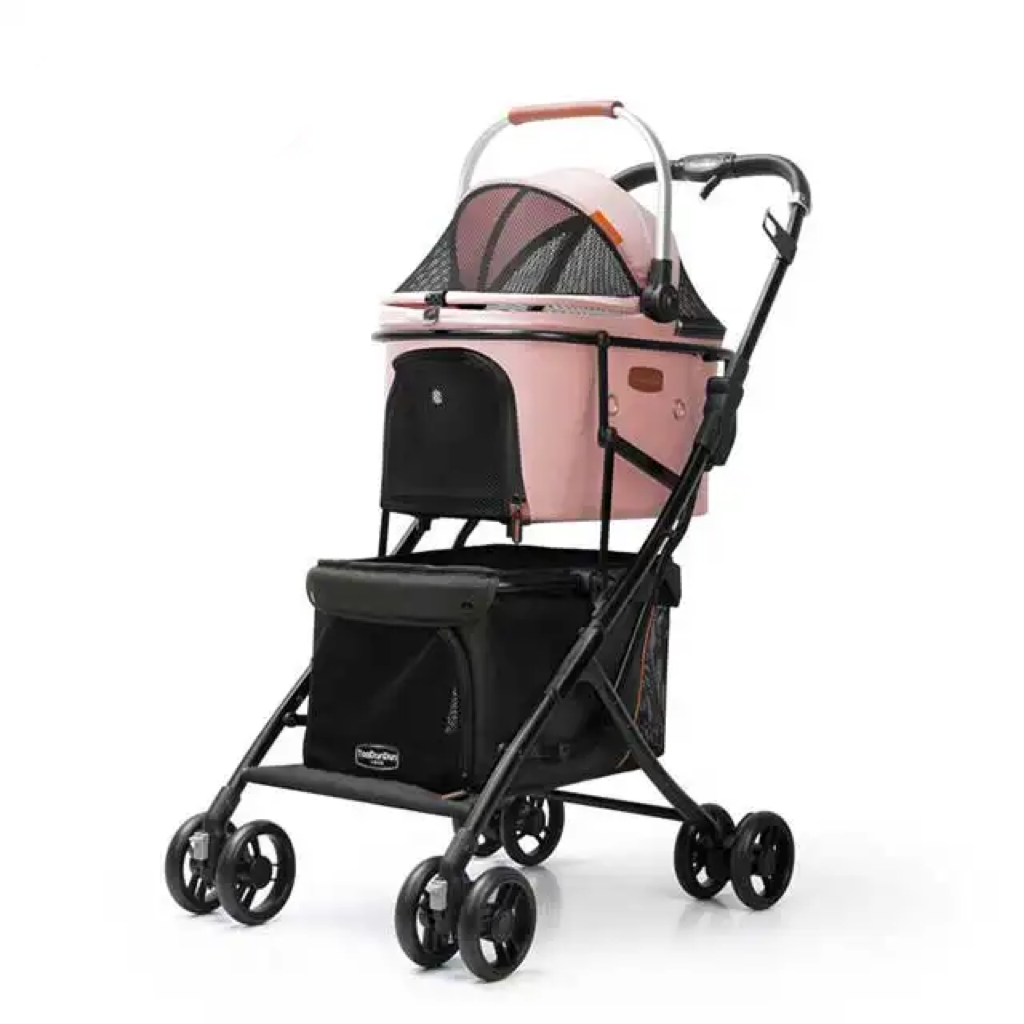 Double Layer Travel Pet Stroller Dog Going Out Foldable Stroller Can Accommodate Multiple Cats And Dogs